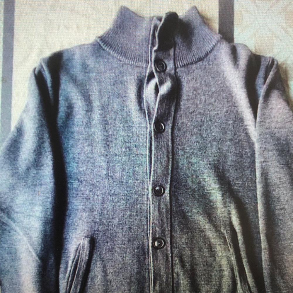 Gray Button-Up Cardigan